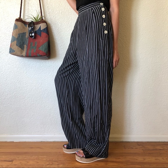 80s striped pants